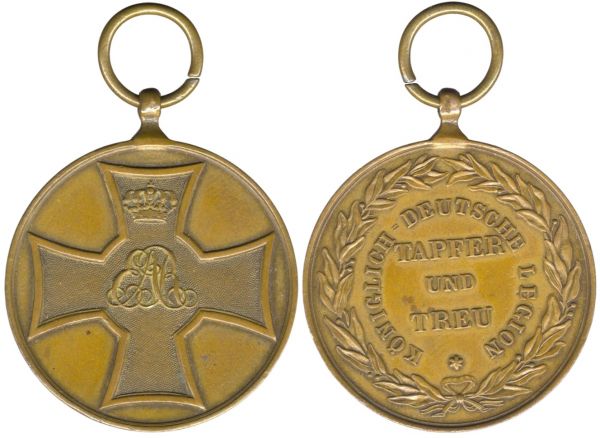 Hannover, Kriegsdenkmünze für die Freiwilligen der Königlich Großbritannisch-Deutschen Legion 1814