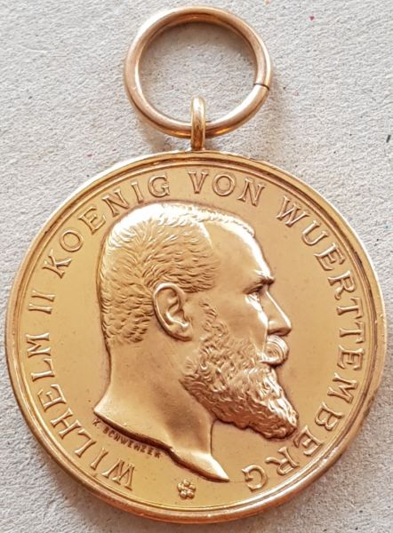 Württemberg, Goldene Militär-Verdienstmedaille - Prachtexemplar (!)