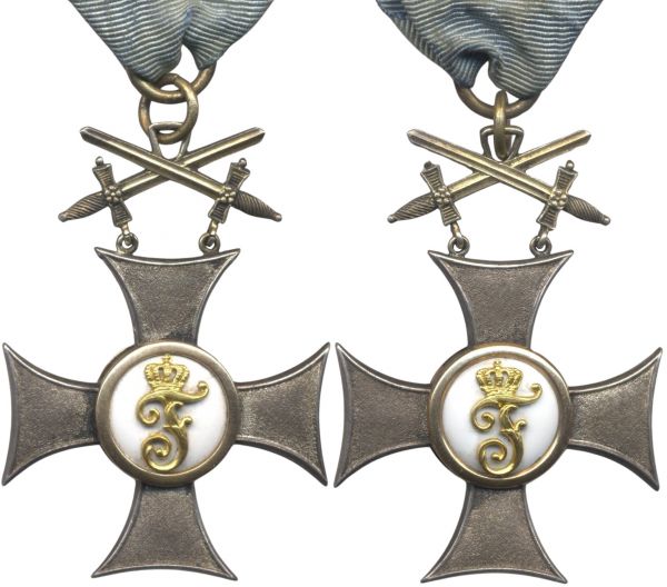 Württemberg, Friedrichsorden Ritterkreuz 2. Klasse mit Schwertern- Variante (!)