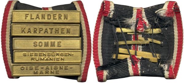 5 Gefechtsspangen zur Kyffhäuserbund-Denkmünze 1914/18