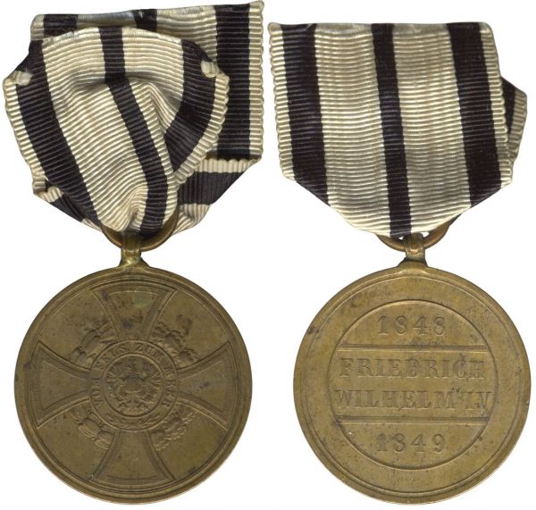 Preußen, Hohenzollernsche Kriegsdenkmünze 1848/49 für Nichtkämpfer
