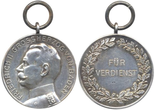 Reduktion / "Prinzengröße" - Baden, Silberne Verdienstmedaille (Friedrich II.)