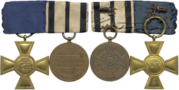 2er Ordensschnalle eines 1848/49-Veteranen Preußen