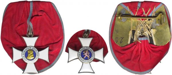 Einzelordensschnalle - Hessen-Darmstadt, Philippsorden Ritterkreuz 2. Klasse