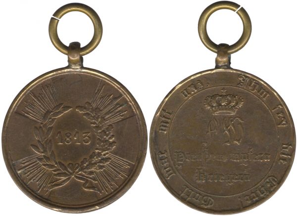 Preußen, Kriegsdenkmünze 1813 für Kämpfer (Pariser Prägung)
