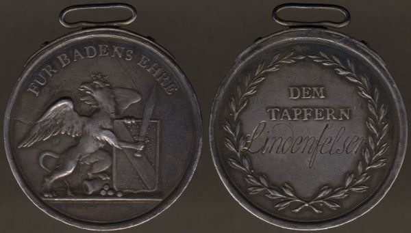 Baden, Silberne Militärische Verdienstmedaille (1. Modell) - Corporal Johannes Lindenfelser (1809)