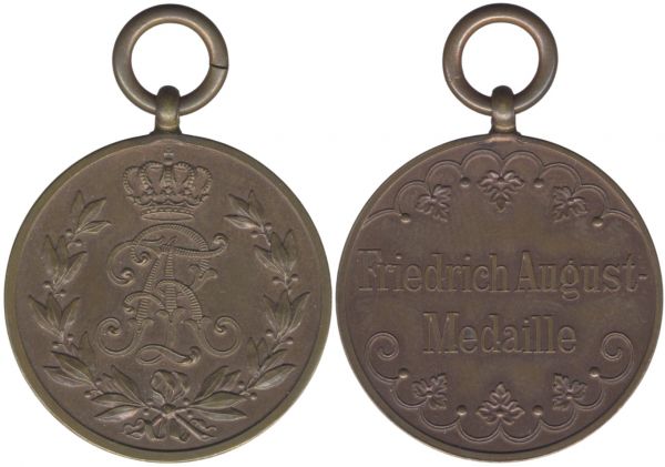 Sachsen, Friedrich August-Medaille in Bronze