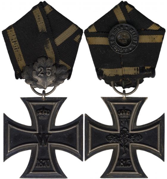 Eisernes Kreuz 1870 2. Klasse mit 25 Jahre Eichenlaub-Spange