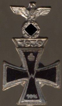 Miniatur - Eisernes Kreuz 1914 2. Klasse mit Spange zum Eisernen Kreuz 1939 2. Klasse