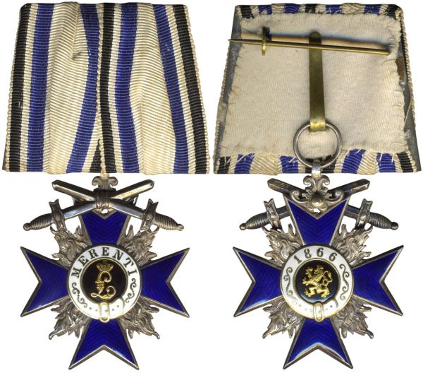 Einzelordensschnalle - Bayern, Militär-Verdienstorden 4. Klasse mit Schwertern