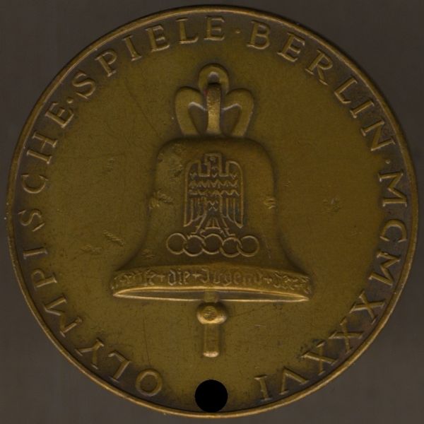 Medaille auf die Olympischen Spiele 1936 in Berlin