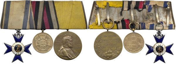 3er Ordensschnalle eines 1870/71-Veteranen Bayern