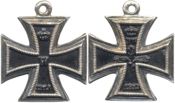 Miniatur - Eisernes Kreuz 1914 2. Klasse - dreiteilig (!)