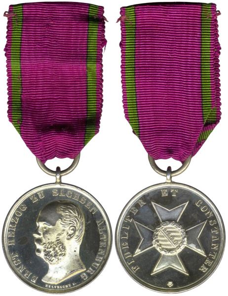 Sachsen-Altenburg, Silberne Verdienstmedaille des Ernestinischen Hausordens (Ernst I.)