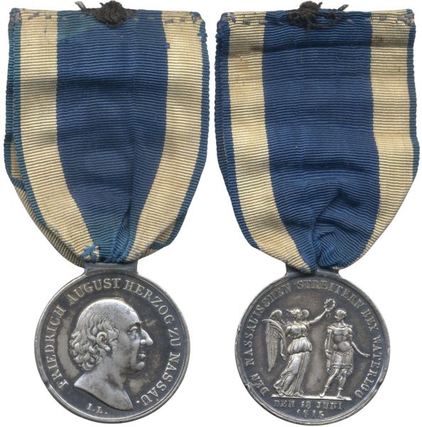 Nassau, Waterloo-Medaille