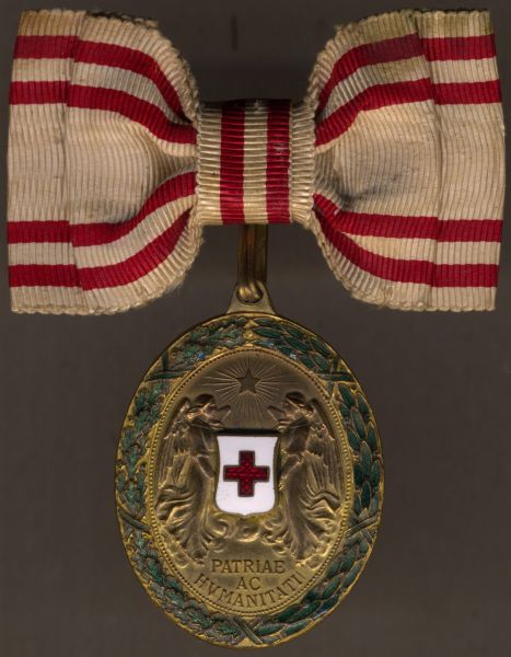 Österreich, Bronzene Ehrenmedaille vom Roten Kreuz mit Kriegsdekoration