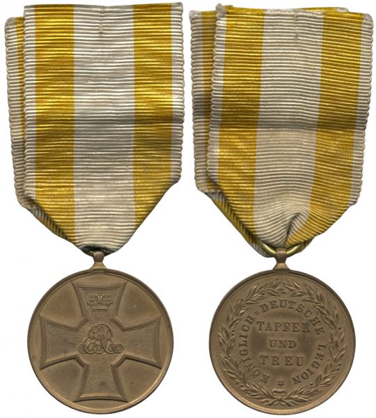 Hannover, Kriegsdenkmünze für die Freiwilligen der Königlich Großbritannisch-Deutschen Legion 1814