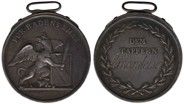 Baden, Silberne Militärische Verdienstmedaille (1. Modell) - Corporal Johannes Lindenfelser (1809)
