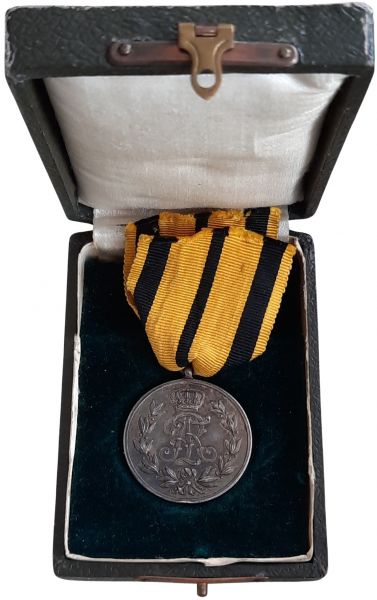 Sachsen, Friedrich August-Medaille in Silber im Etui
