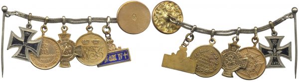 5er Miniaturenkettchen Preußen 1864, 1866 & 1870/71