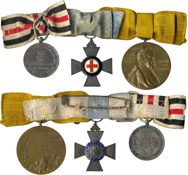 3er Ordensdenkoration einer Krankenschwester 1870/71 Bayern & Preußen