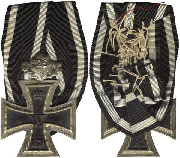Eisernes Kreuz 1870 2. Klasse mit 25 Jahre Eichenlaub-Spange