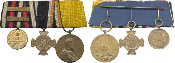 3er Ordensschnalle eines 1866- & 1870/71-Veteranen Preußen
