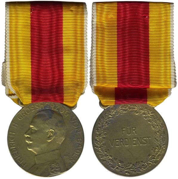 Baden, Kleine Goldene Verdienstmedaille am Bande der Militärischen Karl-Friedrich-Verdienstmedaille