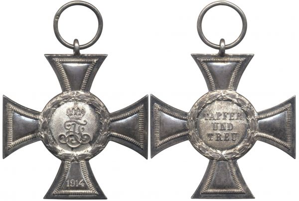 Mecklenburg-Strelitz, Kreuz für Auszeichnung im Kriege 1914 2. Klasse