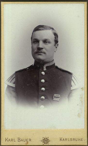 Baden, Portrait eines Soldaten mit Dienstauszeichnung 3. Klasse (2. Modell)