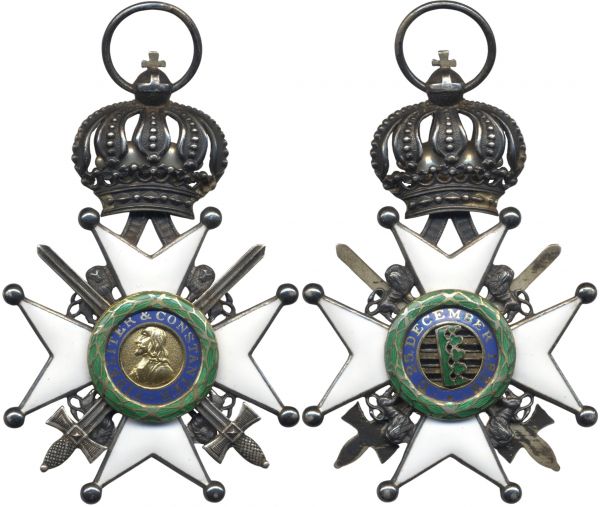 Sächsische Herzogtümer, Ernestinischer Hausorden Ritterkreuz 2. Klasse mit Schwertern