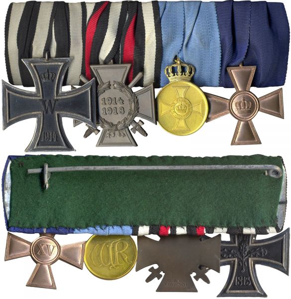 4er Ordensschnalle eines Weltkriegsveteranen Preußen