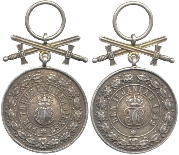 Hohenzollern, Silberne Ehrenmedaille mit Schwertern