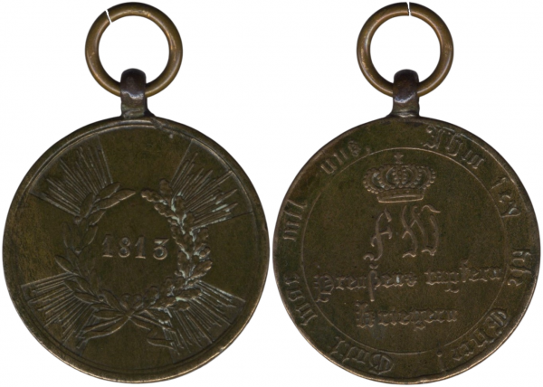 Preußen, Kriegsdenkmünze 1813 für Kämpfer (Pariser Prägung)