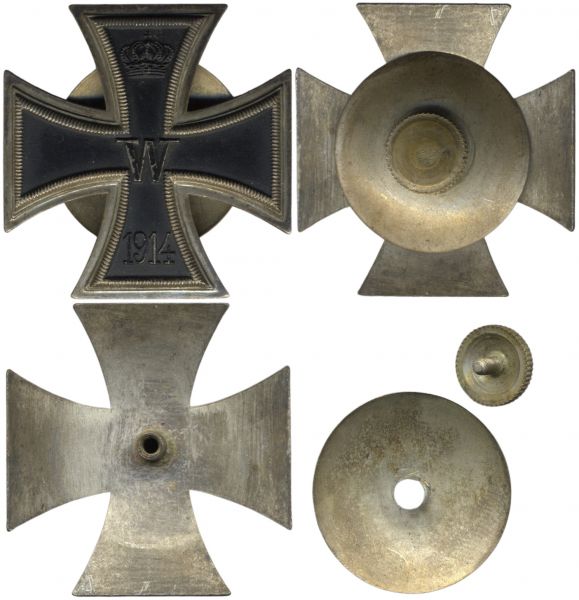 Eisernes Kreuz 1914 1. Klasse - Schraubscheibe - einteilig (!)