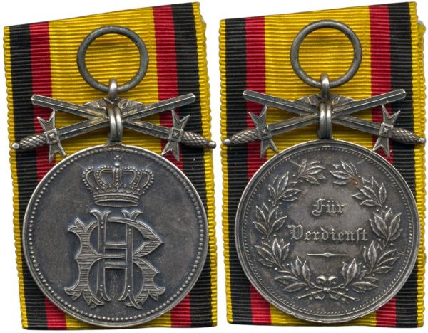 Reuß, Silberne Verdienstmedaille mit Schwertern