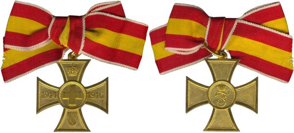 Baden, Kreuz für freiwillige Kriegshilfe 1914
