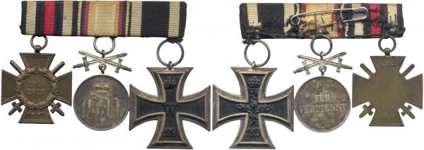 3er Ordensschnalle eines Weltkriegsveteranen Waldeck