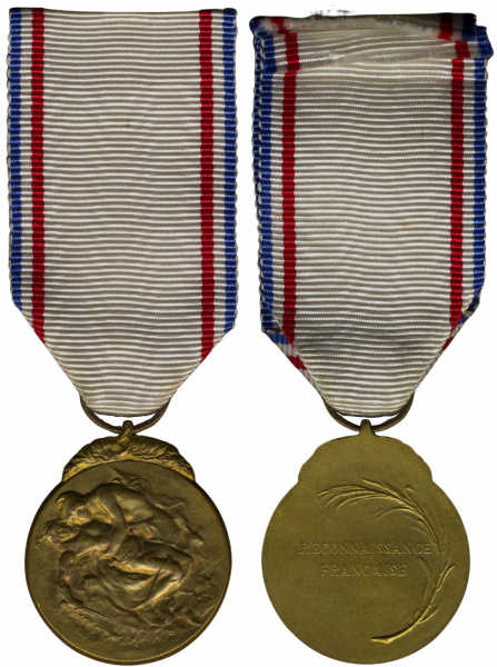 Frankreich, Nationale Anerkennungsmedaille in Gold / "Médaille de la Reconnaissance Française"