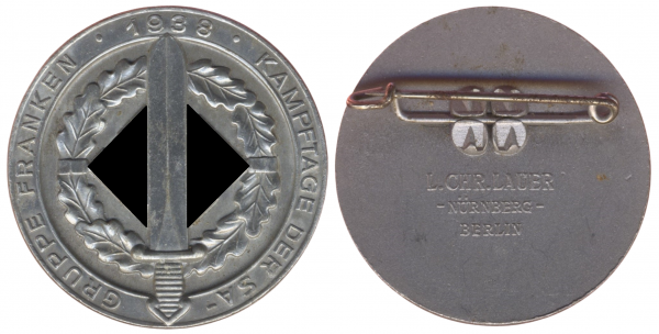 Abzeichen "Kampftage der SA-Gruppe Franken 1938"