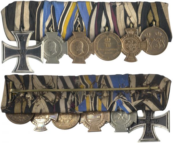 6er Ordensschnalle 1864, 1866 & 1870/71 Preußen