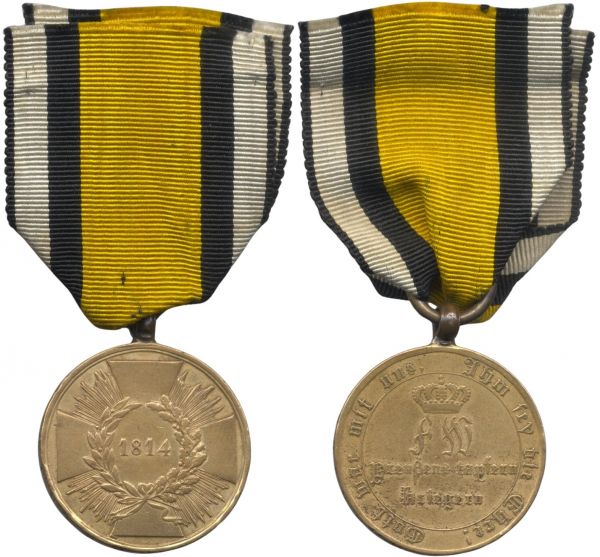 Preußen, Kriegsdenkmünze 1814 für Kämpfer