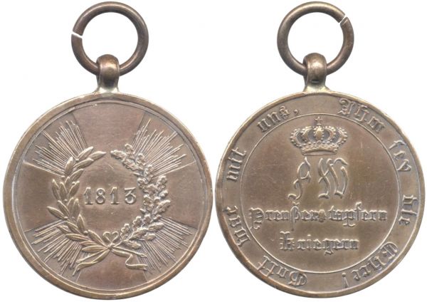 Preußen, Kriegsdenkmünze 1813 für Kämpfer