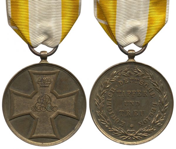 Hannover, Kriegsdenkmünze für die Freiwilligen der Königlich Großbritannisch-Deutschen Legion 1814