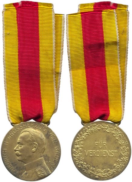 Baden, Kleine Goldene Verdienstmedaille am Bande der Militärischen Karl-Friedrich-Verdienstmedaille