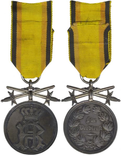 Reuß, Silberne Verdienstmedaille mit Schwertern