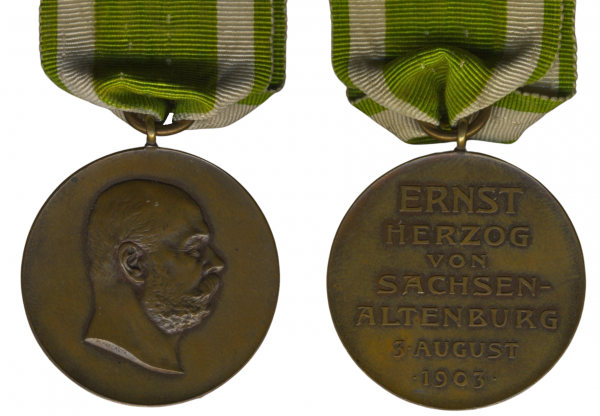 Sachsen-Altenburg, Medaille zum 50. Regierungsjubiläum 1903 in Bronze