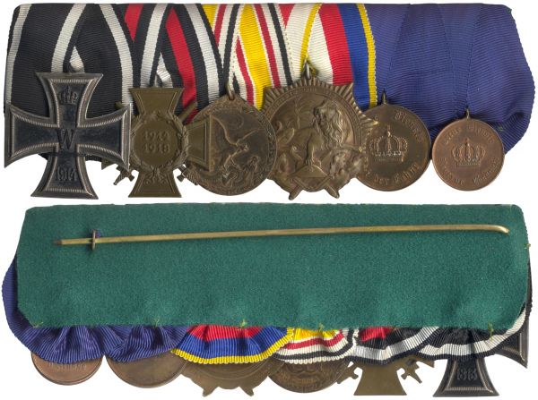 6er Ordensschnalle eines Weltkriegs- & China-Veteranen