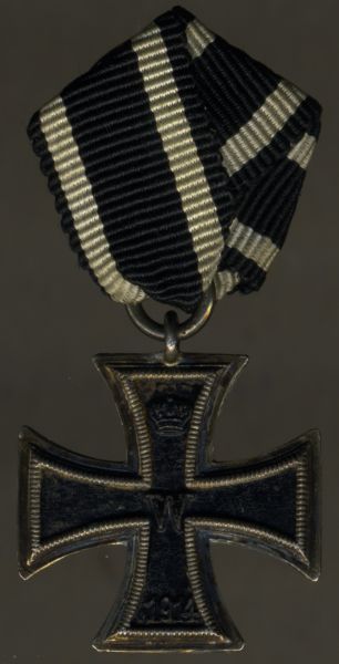 Knopflochdekoration - Eisernes Kreuz 2. Klasse 1914 - dreiteilig (!)