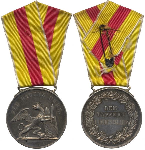 Baden, Silberne Militärische Karl-Friedrich-Verdienstmedaille - "LINDENMEIER"